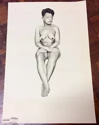 Buy 1950s Black And White Watercolour Nude Study Of A Woman • 19£