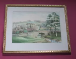Buy Vintage Landscape Watercolour High Bradfield Village Nr Sheffield  - Signed • 38£