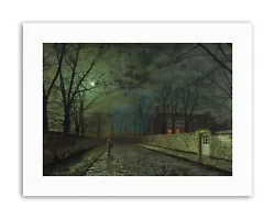 Buy JOHN ATKINSON GRIMSHAW MOONLIT STREET Picture Painting Canvas Art Prints • 12.99£