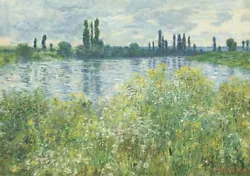 Buy Claude Monet Banks Of The Seine Vétheui Painting Poster Wall Art Print A3 A4 A5 • 8.50£