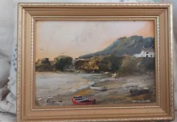 Buy Don Blizzard Oil Painting Cadgwith Cove  Cornwall  Seaside Boats • 125£