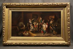 Buy 19th Century German Genre Depiction Of A Magician Entertainment Scene On Barn • 7,874.95£