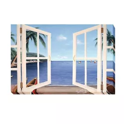Buy Day Dreams Window By Romanello Gallery-Wrapped Canvas Giclee Art (12 In X 18 In) • 74.41£