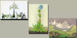 Buy Scotland,Blue Poppy,Day At The Park,Set Of 3 Prints, Of An Original Paintings • 48£