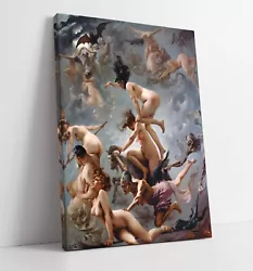 Buy Luis Ricardo Falero, Witches Going To Sabbath -canvas Wall Artwork Pic Print • 14.99£