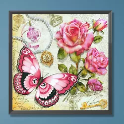Buy Paint By Numbers Kit DIY Oil Art Butterfly Picture Home Wall Decoration 40x40cm • 12.66£