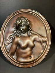 Buy Antique Bronze Relief  Plaque Of Young Nymph Signed Clodion • 101.83£