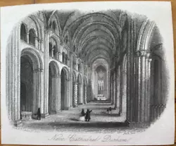 Buy Antique Print Durham Cathedral Nave 1858 Published By Rock & Co • 4£