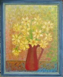 Buy HEATHER GORDON Framed Oil On Board Flowers. Daffodils. Still Life. • 280£