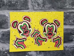 Buy Mickey Mouse Vampire Art Painting Original Size A5 Horror Rainbow Unique Goth • 15£