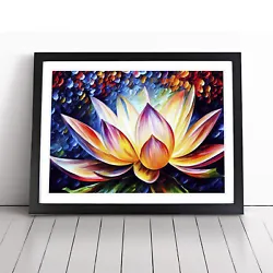 Buy Painted Lotus Flower Vol.3 Abstract Wall Art Print Framed Canvas Picture Poster • 24.95£