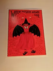 Buy Vintage Witch Mystery Answer Game Halloween Print Picture Collectable Art Photo  • 1.10£
