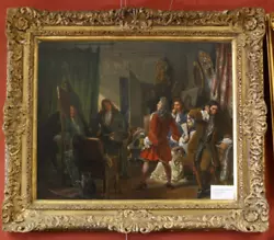 Buy  Le Tableau Parlant  Oil On Canvas Gilt Frame By Julien Boilly 19th Cent. W/ CoA • 198,125£