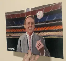Buy Vin Scully Painting 11x14 Baseball Art Autographed By The Artist • 50.18£
