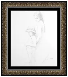 Buy PINO Daeni Authentic ORIGINAL DRAWING Signed Child Female Portrait Framed Art • 4,696.28£