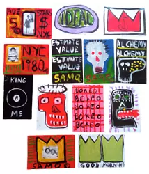 Buy Jean-michel Basquiat Acrylic On Postcard Dated 1981 In Good Condition • 176.20£