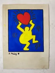 Buy Keith Haring - Drawing And Painting On Paper - Signed And Sealed • 99.46£