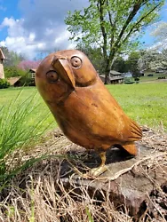 Buy Sergio Bustamante Wooden Owl Sculpture With Brass Feet • 171.12£