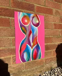 Buy Beautiful Pink & Rainbow Nude Painting • 35£
