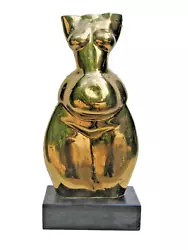 Buy Women's Nude Torso Bronze Sculpture Author's Sculpture Pedestal Black Stone • 3,071.23£