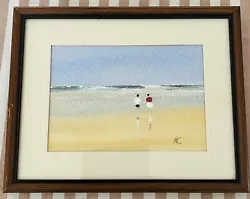 Buy David Gay - Watercolour Beach Scene ‘Into The Surf’ • 30£