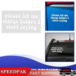 Buy Please Let Me Merge Before I Start Crying 8 X 3.5 Inches Vinyl Sticker G5J7 • 1.18£