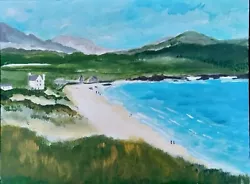 Buy Scottish Landscape Painting - Balnakeil Beach Durness Original Acrylic Painting • 55£