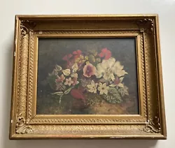 Buy Antique Floral Still Life Oil Painting Framed Glazed Signed Shabby Chic • 150£
