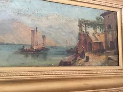 Buy Fine Mid 19th CenturyDutch Harbour & Boats Maritime Antique Oil Painting Ex 👍👍 • 250£
