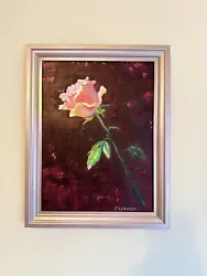 Buy Pink Rose Original Painting By Olena Sydoruk Ukrainian Artist Oil On Canvas 2023 • 499£