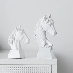 Buy Horse Head Statue Sculpture Horse Decoration For Bedroom Decor Collectible • 17.12£