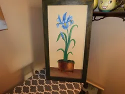 Buy Original Oil Painting Potted Blue Iris Signed E Hartfield • 16.61£