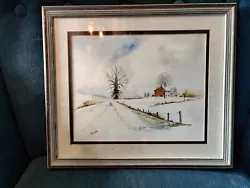 Buy Original Watercolor Of Snowy Scene • 25.99£