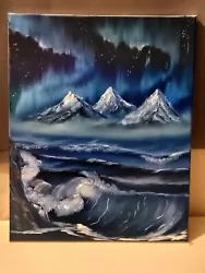 Buy  Seascape Inspired By Bob Ross Wall Decore Oil Paintings Pictures Posters Oils. • 49.99£