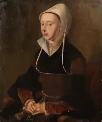 Buy Large 16th Century Dutch Portrait Of Francisca Van Luxemburg JAN VAN SCOREL • 16,000£