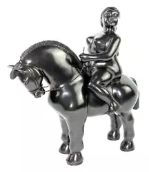 Buy FERNANDO BOTERO  Woman On Horse  AWESOME BRONZE SCULPTURE SIGNED & NUMBERED. • 5,118.71£