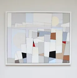 Buy Large Abstract Painting By Richard Witham Signed & Framed - Ben Nicholson Style • 795£