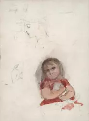 Buy ELIZABETH H HOWARD Small Watercolour Painting CHILDS PORTRAIT C1864 19TH CENTURY • 40£