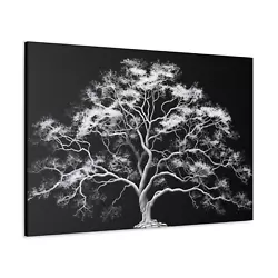 Buy White Tree Canvas  Black And White Oil Painting Print Nature Wall Art Decor • 24.99£