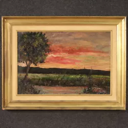Buy Landscape Italian Signed F. Rontini Painting Oil Artwork Sunset 20th Century • 3,600£