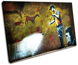 Buy Cave Painting Banksy Street SINGLE CANVAS WALL ART Picture Print VA • 39.99£