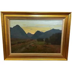Buy Impressionist Oil Painting Scottish Moor Evening Glen Sannox By George Houston • 7,000£