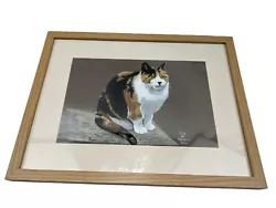 Buy Original Framed Painting Of A Cat By Jeff Burkin • 15.99£