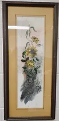 Buy Original Watercolor Painting Of Black-eyed Susan Or Sunflowers- Unsigned, Framed • 30.89£