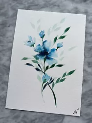 Buy Wild Flowers | Original Hand Painted Watercolour Painting | Floral | A5 | Signed • 25£
