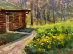 Buy Spring Landscape Daffodils Wildflowers Landscape Original Oil Painting S Whitney • 198.45£