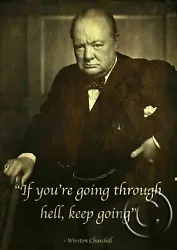 Buy Vintage Winston Churchill Motivational Quote Print Poster Wall Art Picture A4 + • 4.89£