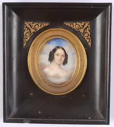 Buy Ch.-A.-Claude Berny D'Ouville (1771-1856)  Female Portrait , Miniature, 1840 • 835.73£