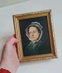 Buy Small Framed Oil Portrait Of A Woman In Period Costume Signed BYRNE 14.5 X 18cm • 40£