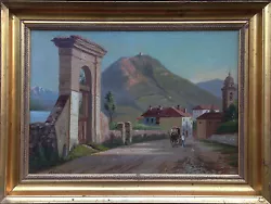 Buy Alfred Krogh Petersen (1879-?): ITALIAN MOUNTAIN LANDSCAPE FROM LUGANO • 392.96£